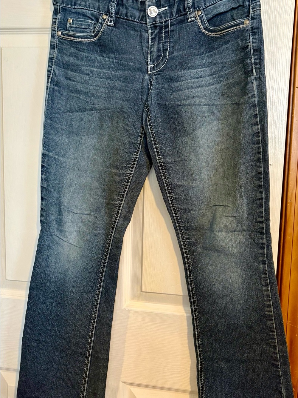 Maurices Women's Boot Cut Jeans in Dark Blue Wash